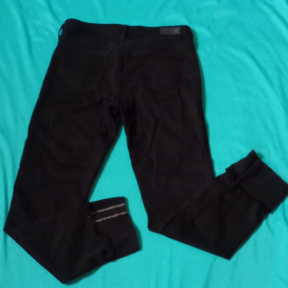 AG BLACK SLIM STRAIGHT CUFFED, SIZE 28 - Picture 12 of 14